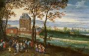 Schloss Mariemont mit Erzherzog Albrecht und Isabella Jan Brueghel